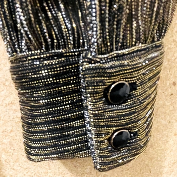 Le Chateau Metallic Gold And Black Dress. Size XS - Picture 5 of 8